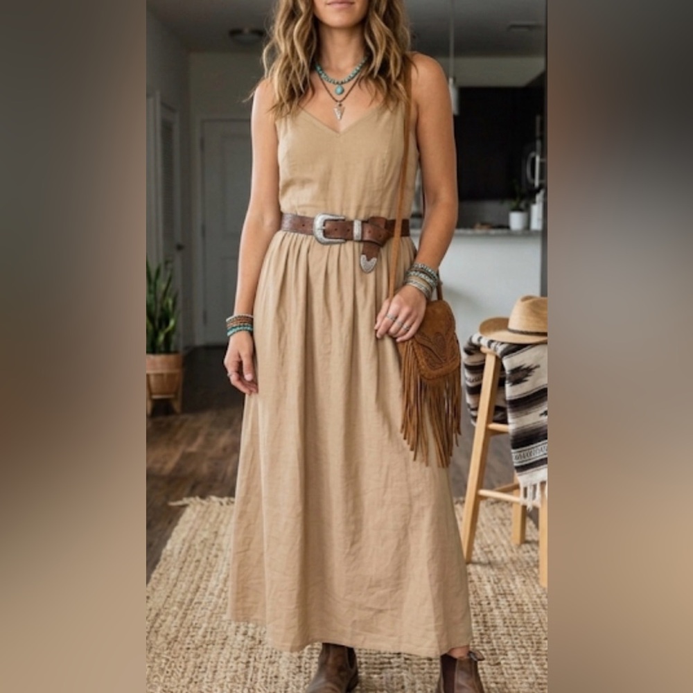 Old navy Cotton Womens Maxidress Sz XS Cottagecore Boho Fairycore Western Coasta